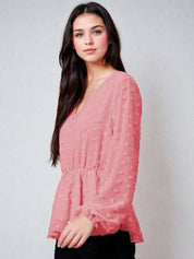 Kotty Women Solid V-Neck Top