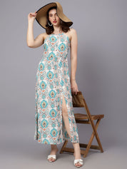Kotty Women Print A-Line Midi Dress