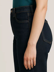 Kotty Women Straight Fit High-Rise No Fade Clean Look Stretchable Jeans