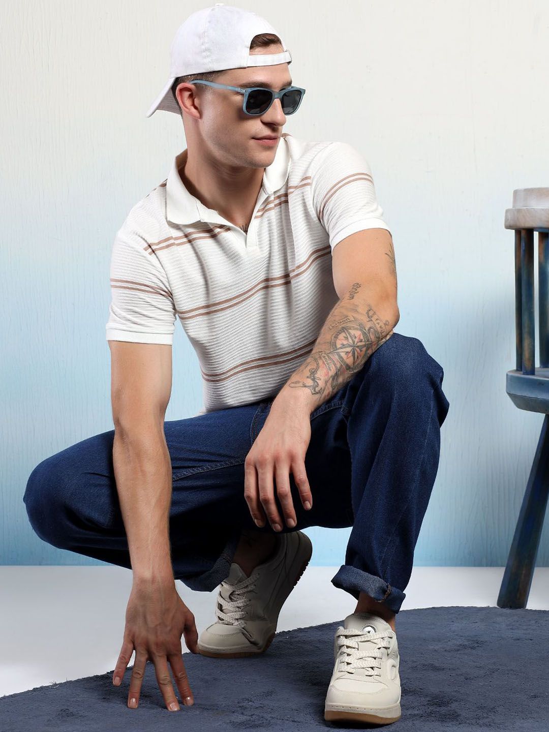 Kotty Men Straight Fit Low-Rise Stretchable Jeans