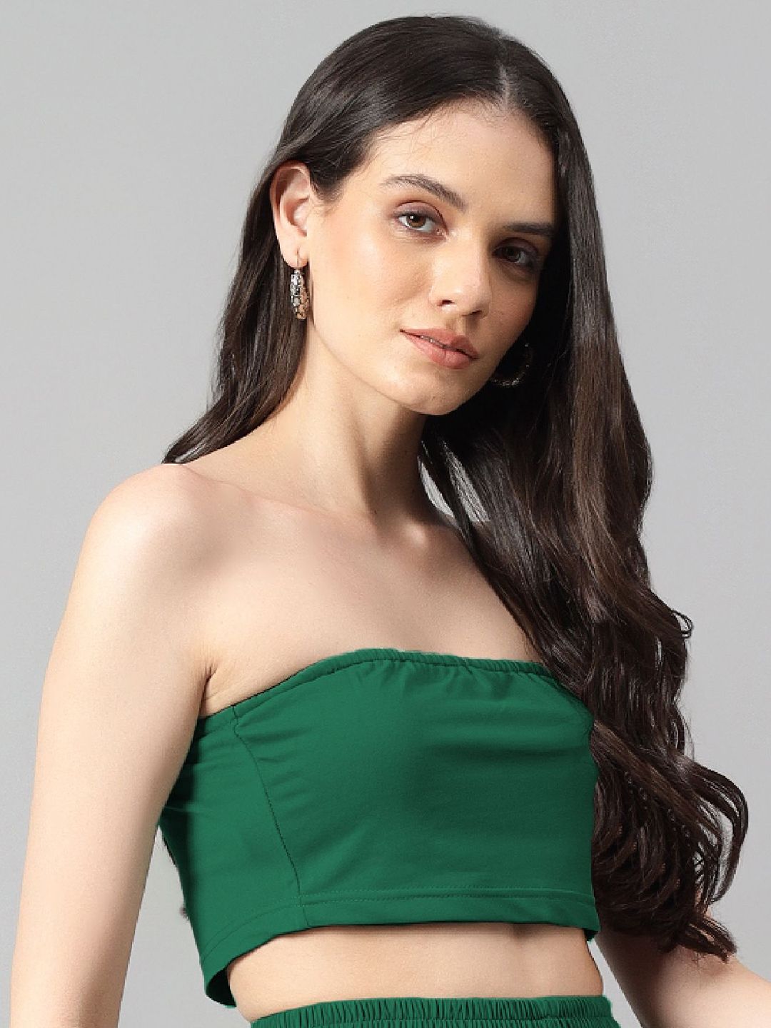 Kotty Green Off-shoulder Crop Top