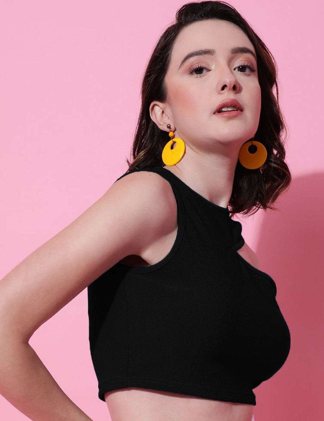 Kotty Women Solid High Neck Top