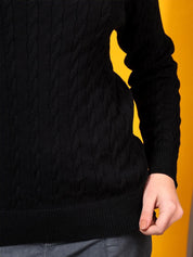 Kotty Women Self Design Cable Knit Pullover Sweaters