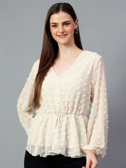 Kotty Women Solid V-Neck Top