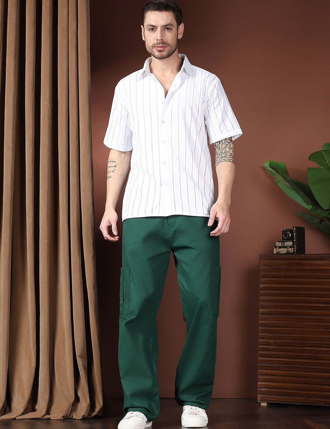 Kotty Men Relaxed Easy Wash Cargos Trousers