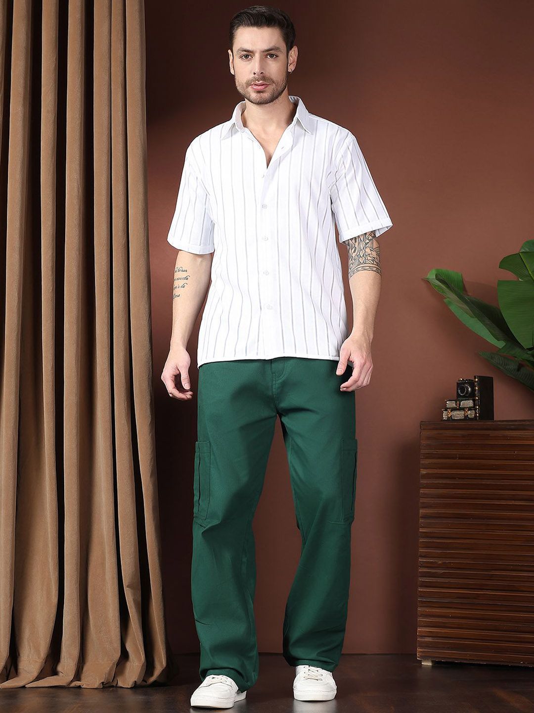 Kotty Men Relaxed Easy Wash Cargos Trousers