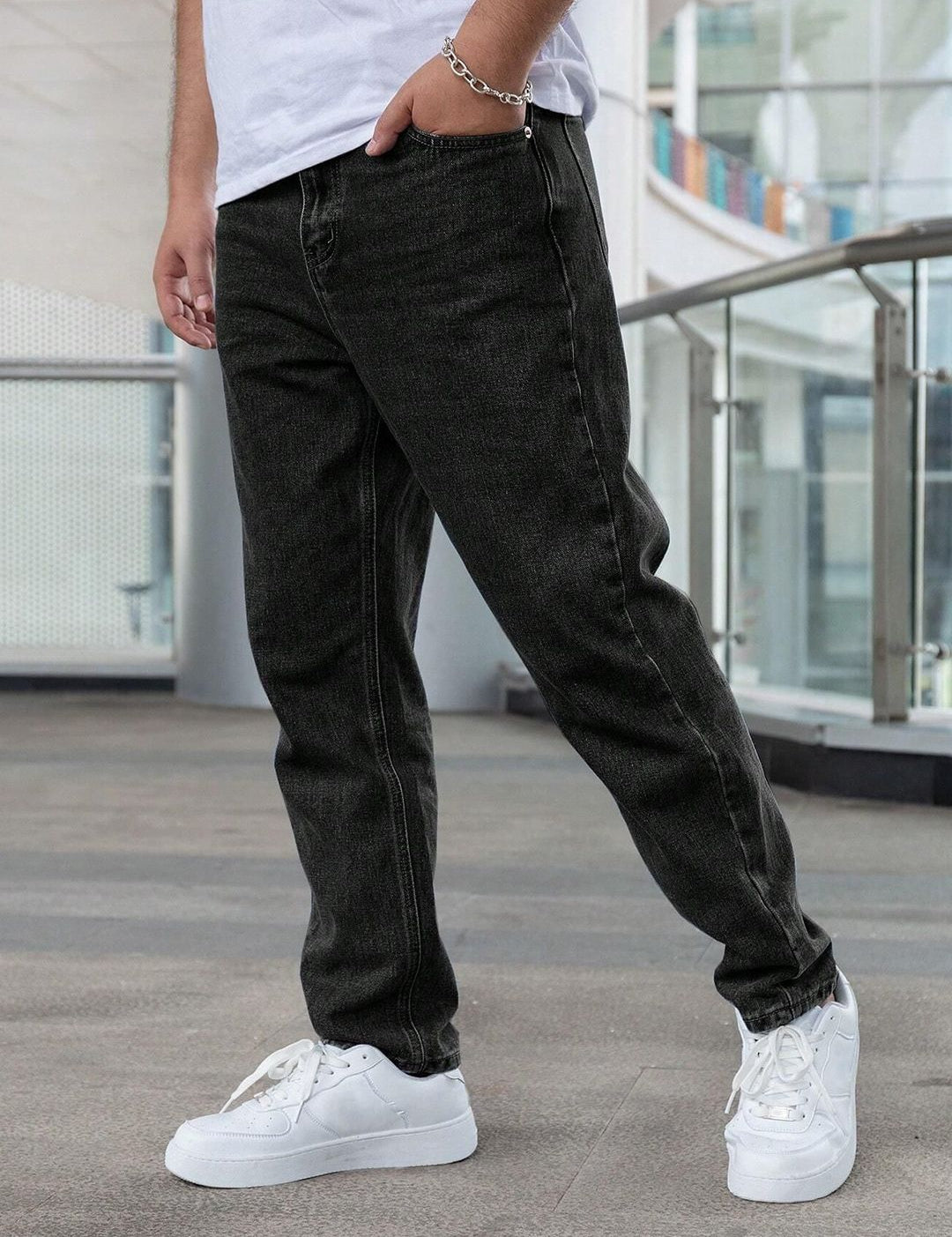 Kotty Men Straight Fit Low-Rise Stretchable Jeans