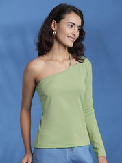 Kotty Women Solid One Shoulder Top
