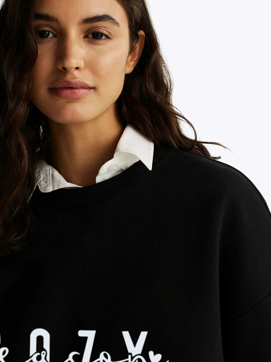 Kotty Women Printed  Round Neck Full Sleeve Sweatshirt