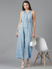 Kotty Women Halter Neck Printed Basic Jumpsuit