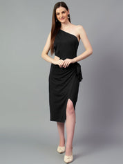 Kotty One Shoulder Sheath Midi Dress