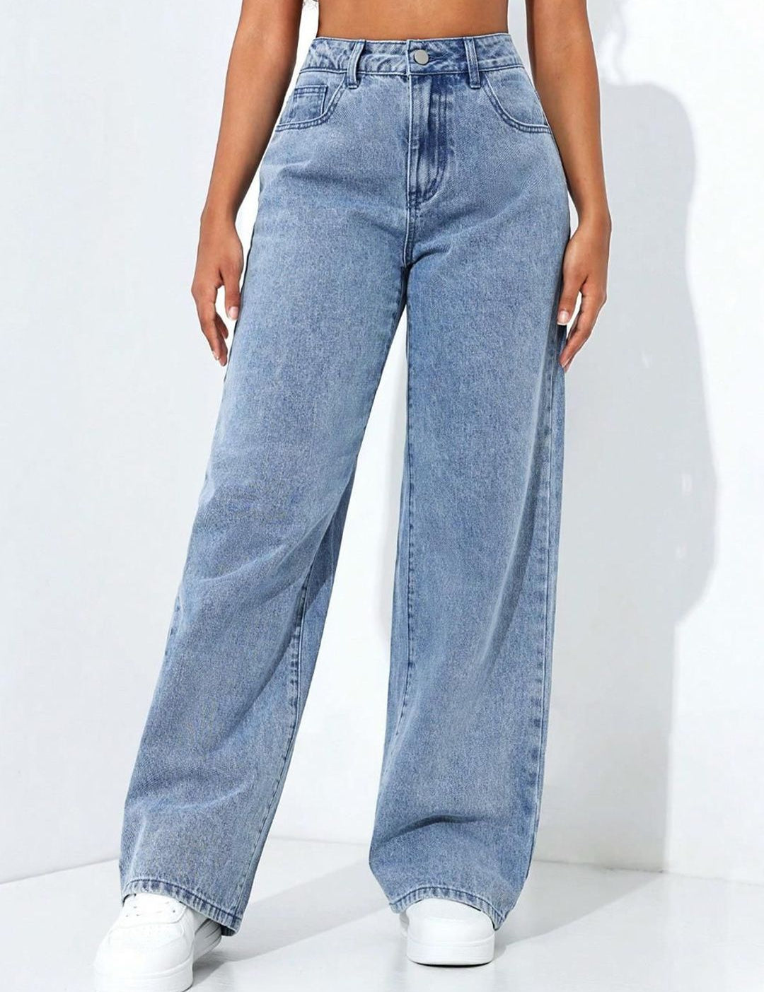 Kotty Women Straight Fit High-Rise Stretchable Jeans