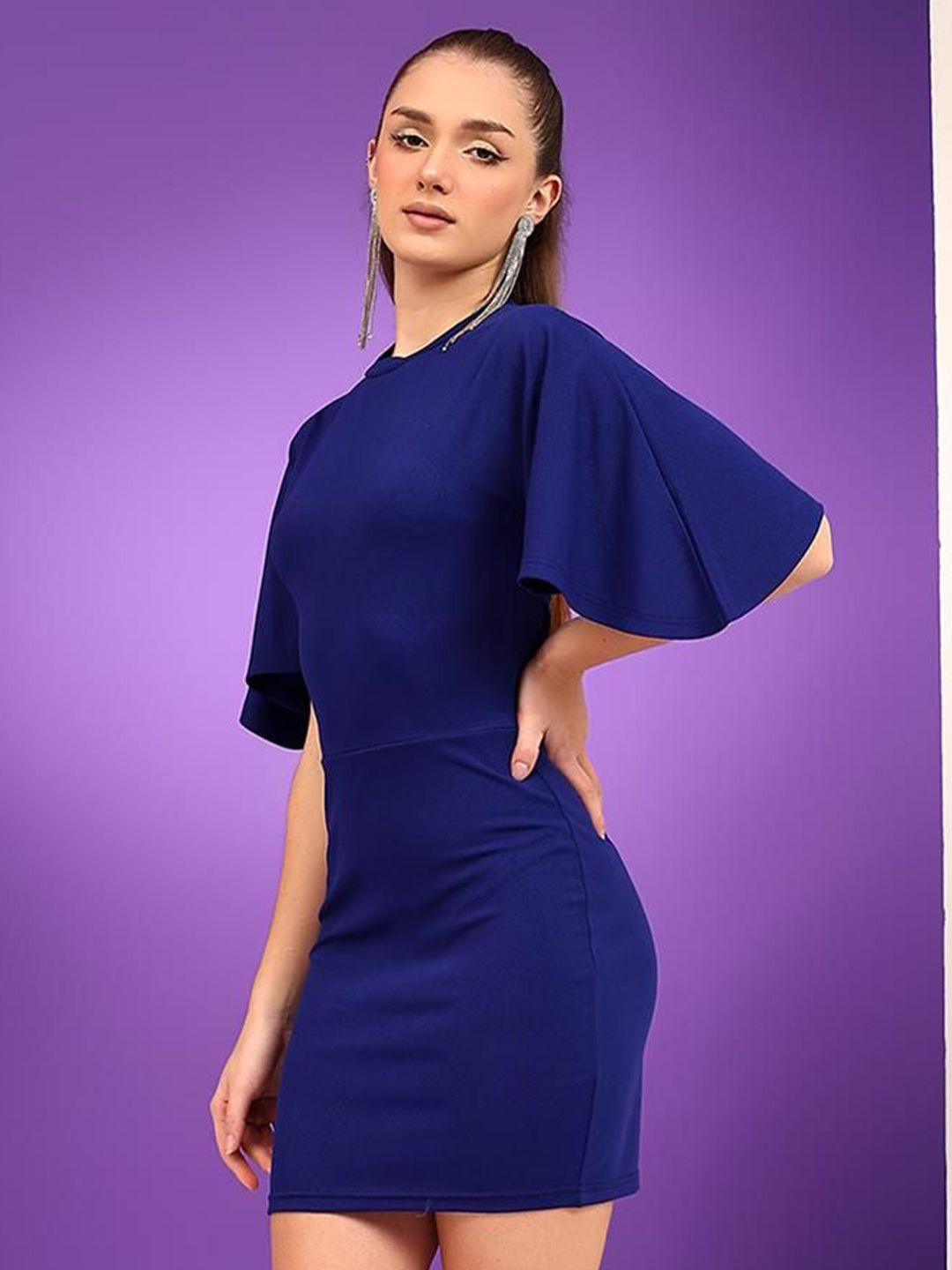 Kotty Flared Sleeves Bodycon Dress KOTTY Kotty Flared Sleeves Bodycon Dress KOTTY