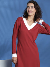 Kotty Solid A-Line Midi Dress