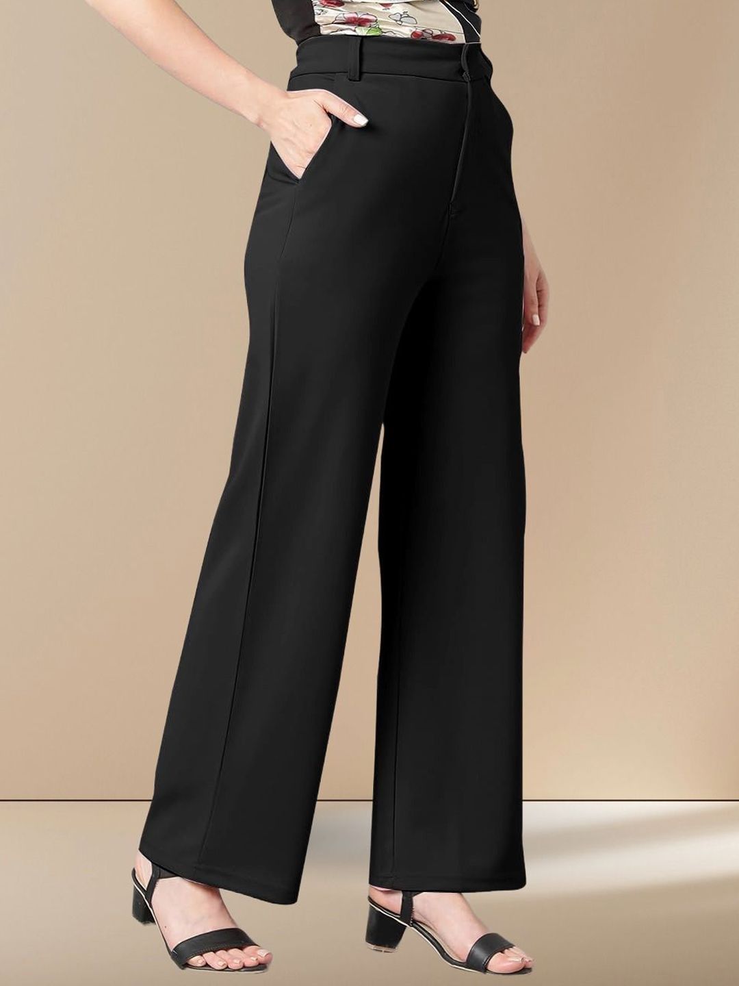 Kotty Women Straight Fit High-Rise Trousers