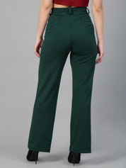 Kotty Black and Green Scoop Neck T-Shirt with Trousers