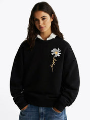 Kotty Women Graphic Printed Round NeckFull Sleeve Oversized Sweatshirt