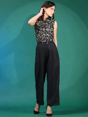 Kotty Women Abstract Printed Shirt Collar  Top