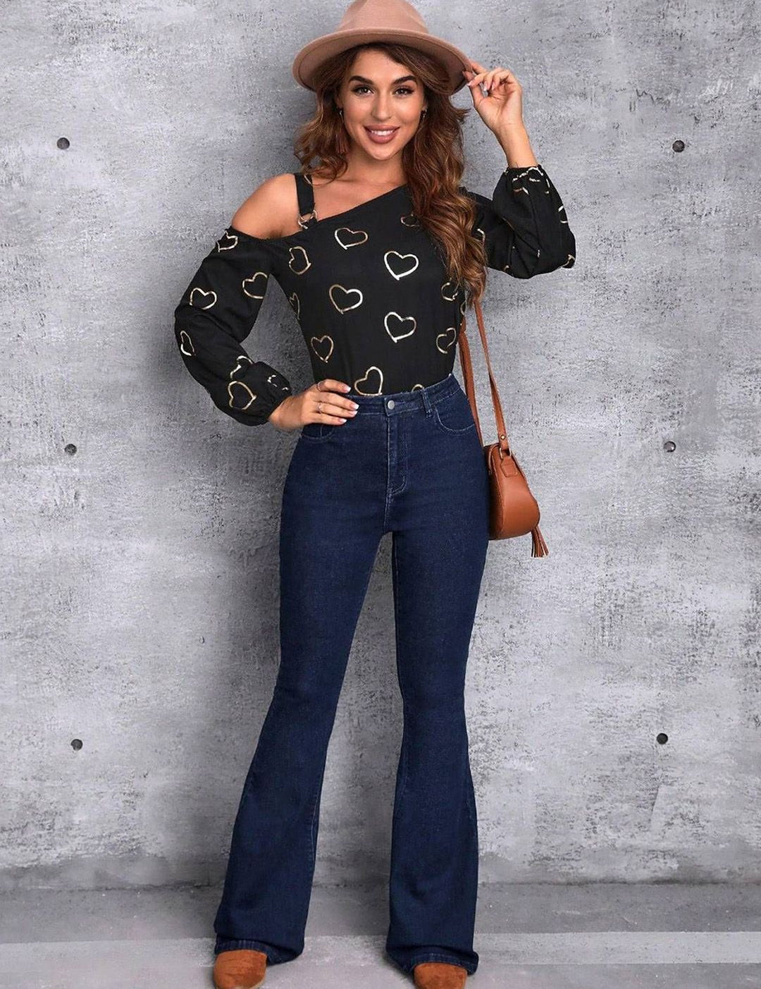 Kotty Women Jean Bootcut High-Rise Light Fade Stretchable Jeans