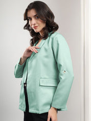 Kotty Notched Lapel Front Open Blazer