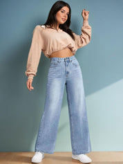 Kotty Women Straight Fit High-Rise Stretchable Jeans