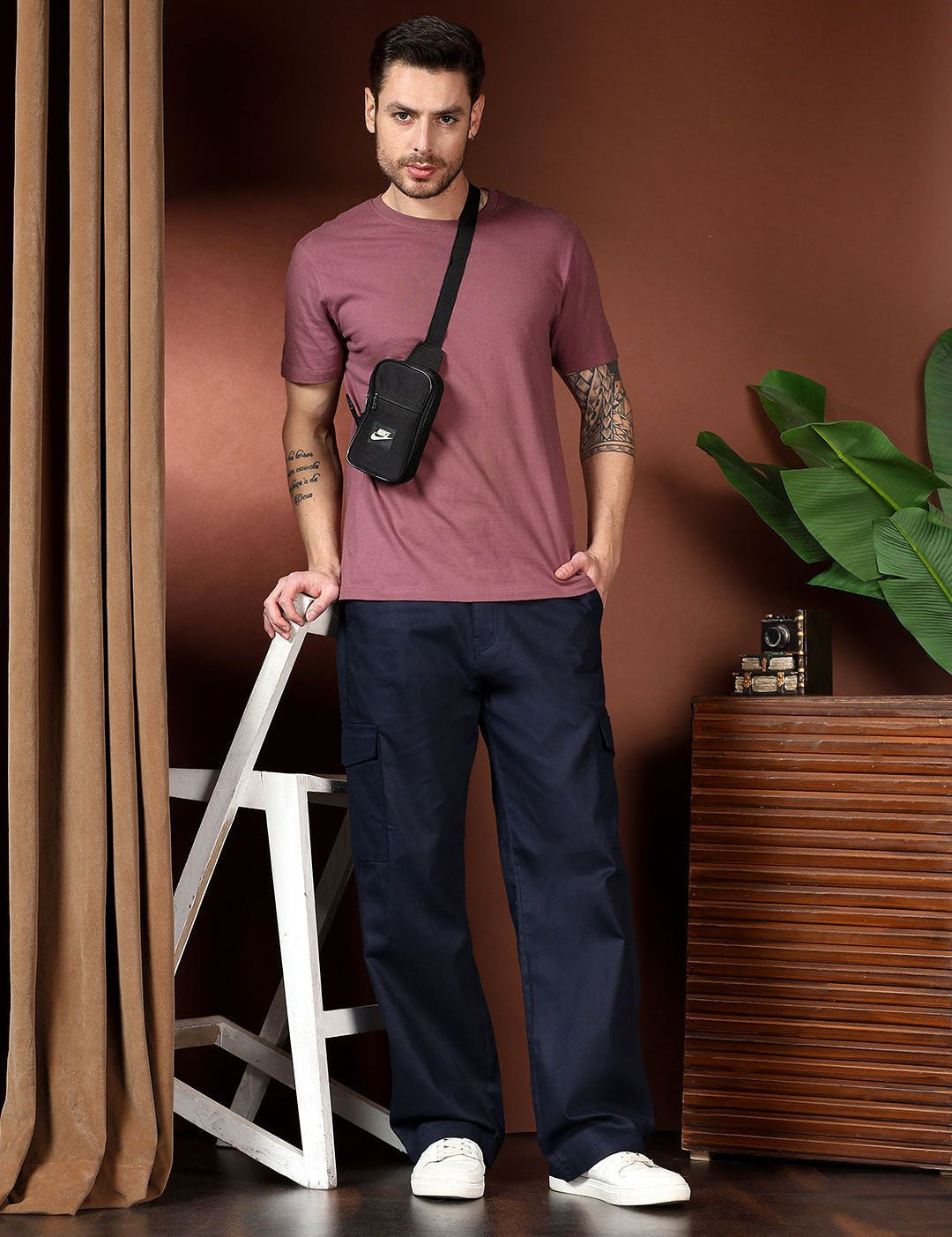 Kotty Men Relaxed Easy Wash Cargos Trousers