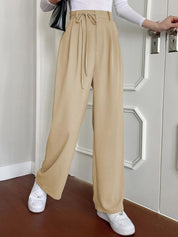 Kotty Women Relaxed Straight Leg Straight Fit High-Rise Trousers