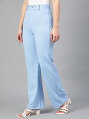 Kotty White and blue Scoop Neck T-Shirt with Trouser