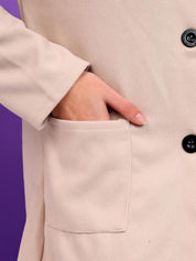 Kotty  Women Shirt Collar Single-Breasted Overcoat