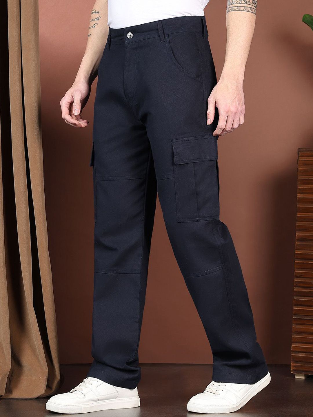 Kotty Men Relaxed Easy Wash Cargos Trousers