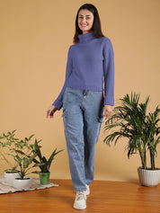 Kotty Women Turtle Neck Cotton Pullover 