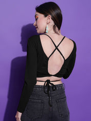 Kotty Women Solid Boat Neck Top