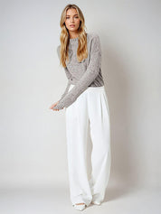 Kotty Women Mock Collar Long Sleeves Pullover Sweater