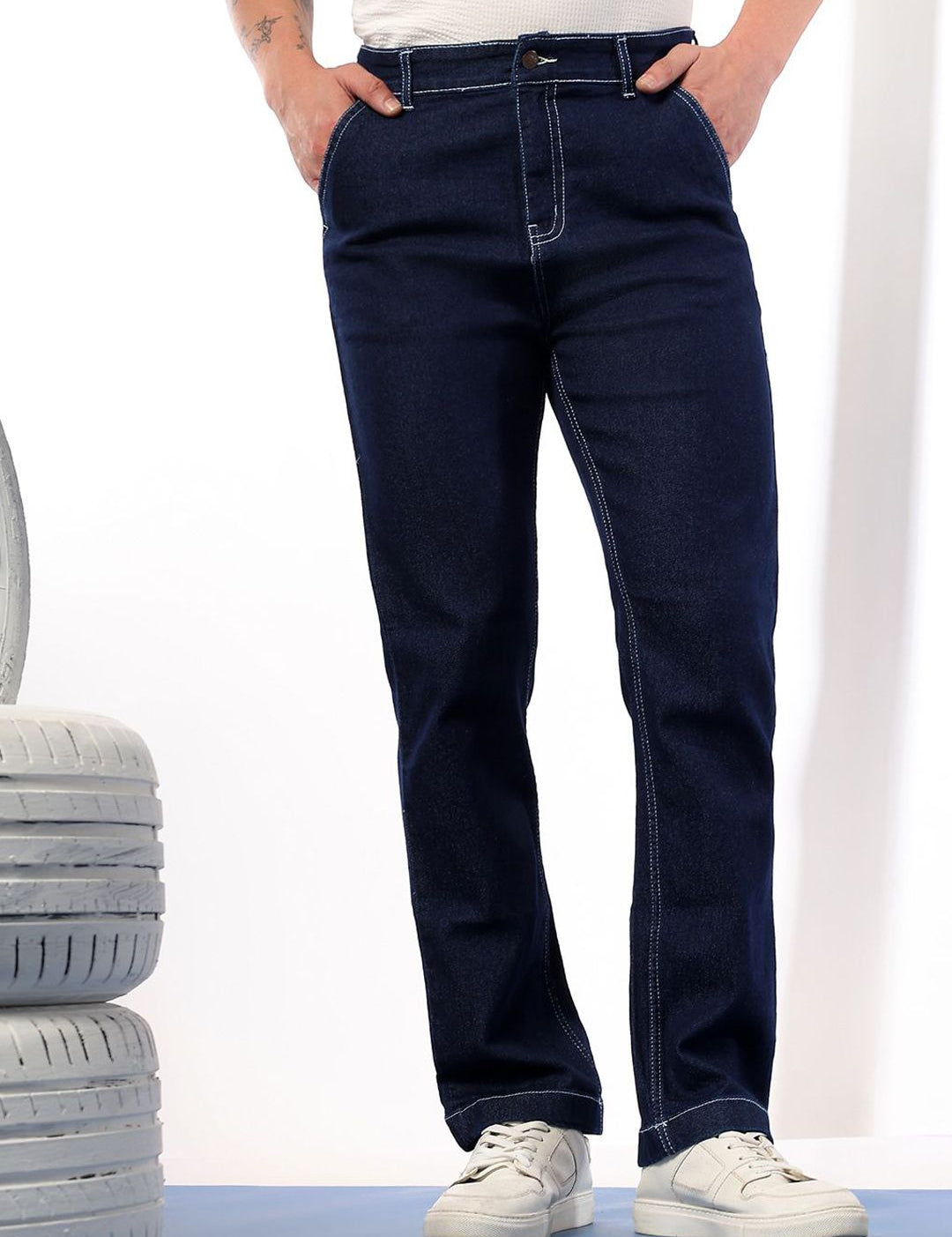 Kotty Men Comfort Regular Fit Mid-Rise Stretchable Jeans