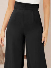 Kotty Women High-Rise Wide Leg Pleated Korean Pants Trousers