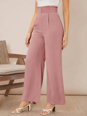 Kotty Women Wide Leg High-Rise Easy Wash Pleated Trousers