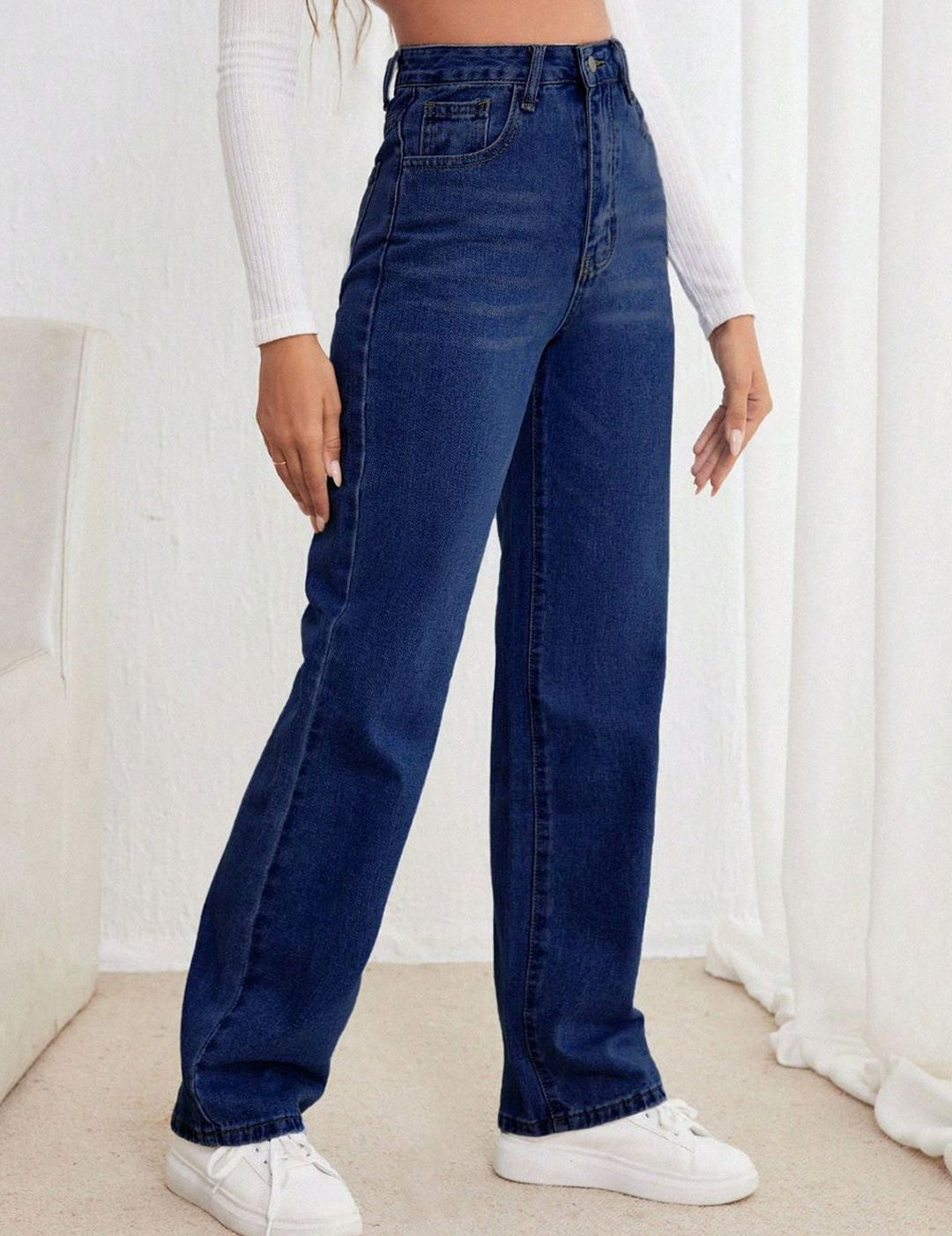 Kotty Women Jean Straight Fit High-Rise Stretchable Jeans