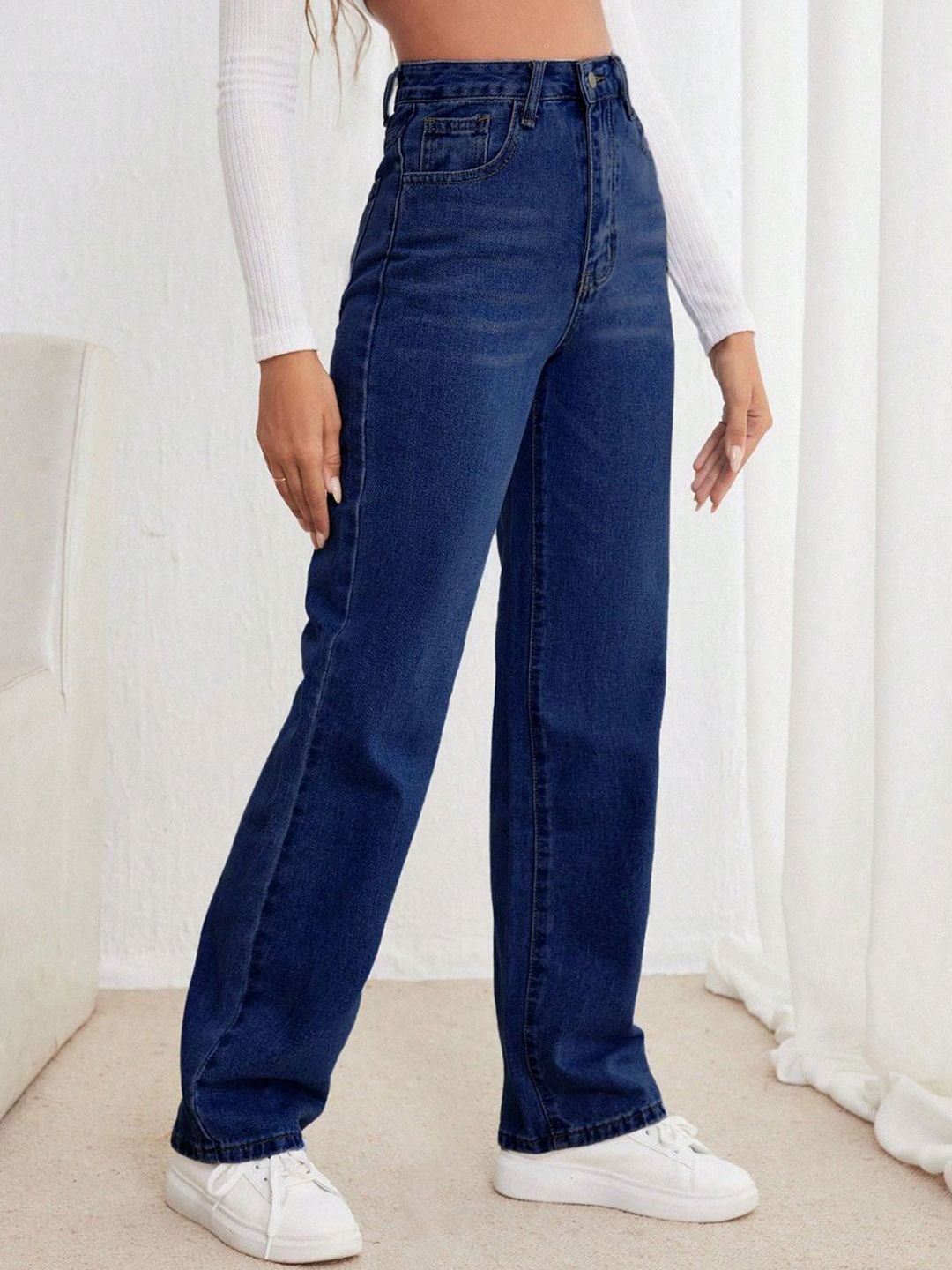 Kotty Women Jean Straight Fit High-Rise Stretchable Jeans