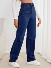 Kotty Women Jean Straight Fit High-Rise Stretchable Jeans