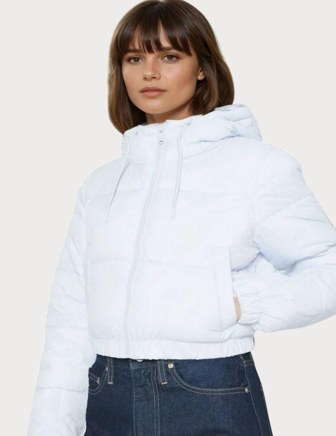 Kotty Hooded Lightweight Crop Puffer Jacket 