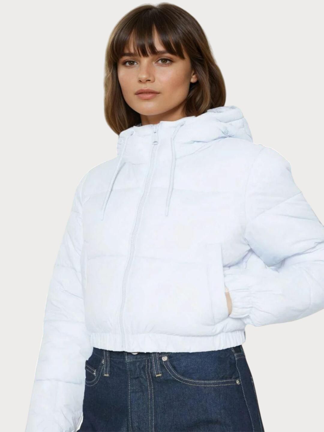 Kotty Hooded Lightweight Crop Puffer Jacket 