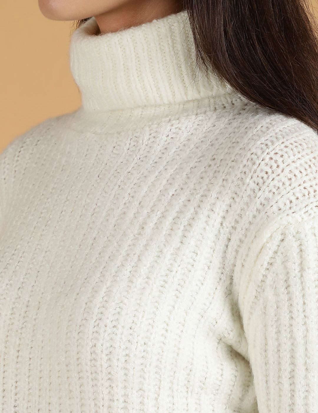 Kotty Women Self Design Cable Knit Pullover Sweater 