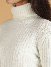 Kotty Women Self Design Cable Knit Pullover Sweater 