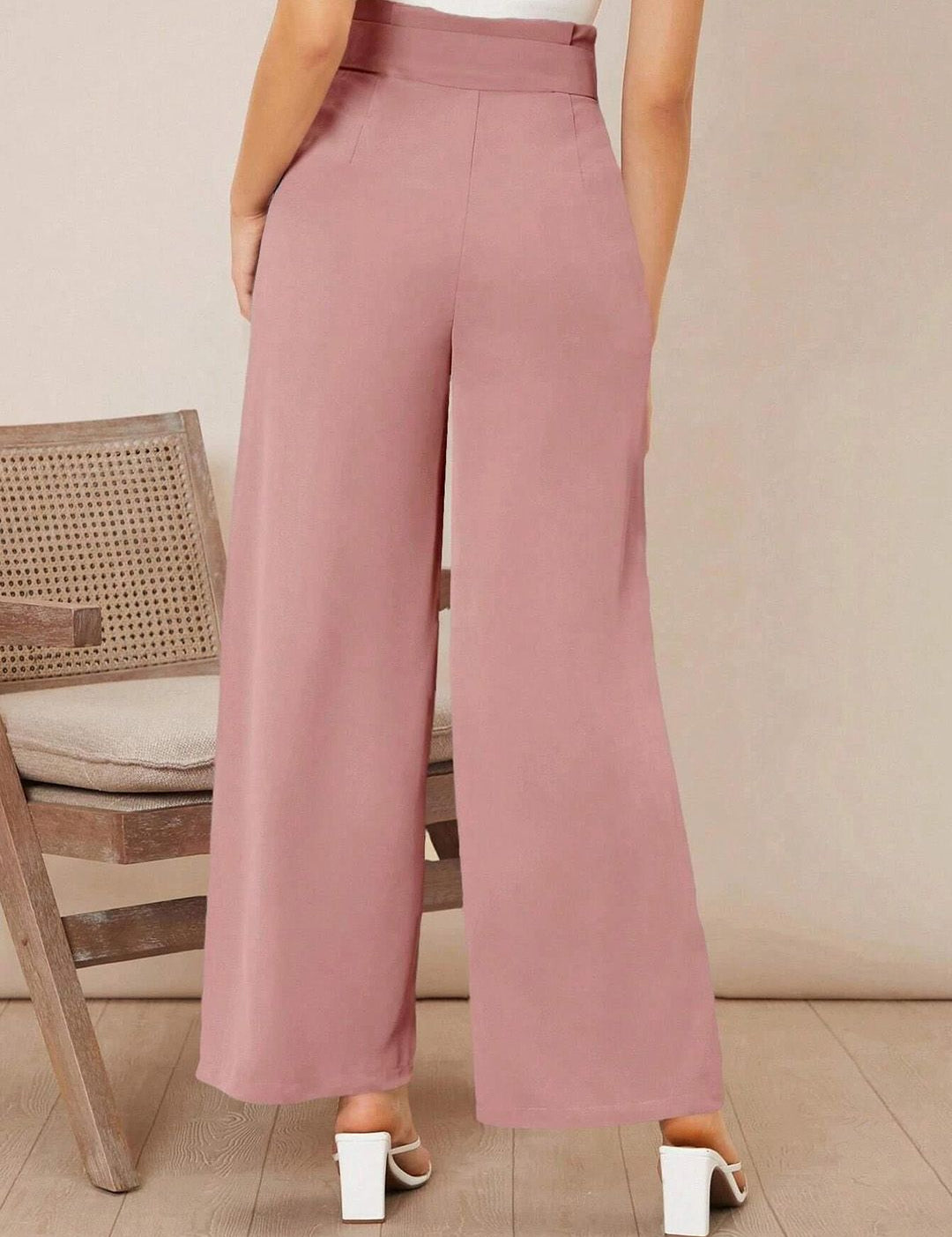 Kotty Women Wide Leg High-Rise Easy Wash Pleated Trousers