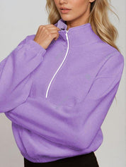 Kotty Women Turtle Neck Long Sleeves Sweatshirt