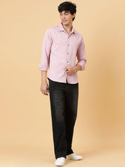 Kotty Men Relaxed Spread Collar Solid Casual Shirt