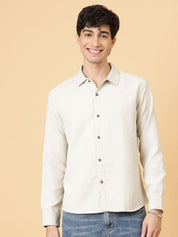 Kotty Men Relaxed Spread Collar Solid Casual Shirt