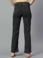 Kotty Women High-Rise Slash Knee Cotton Stretchable Jeans