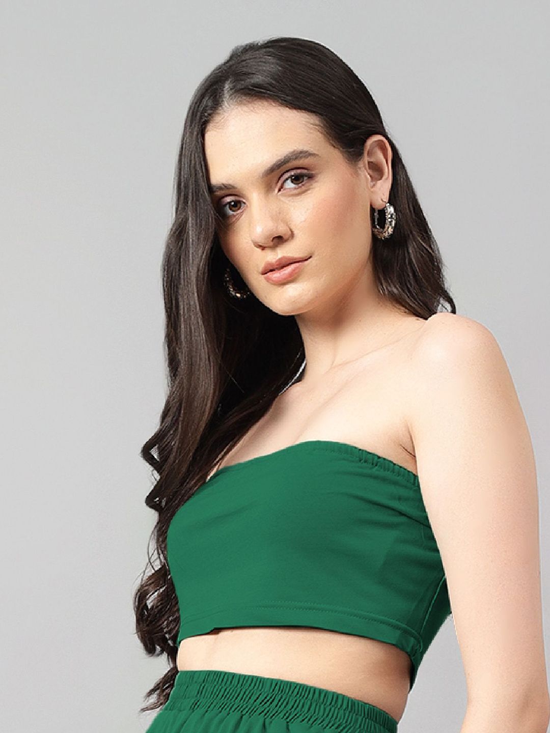 Kotty Green Off-shoulder Crop Top