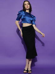 Kotty Women Solid Boat Neck Top